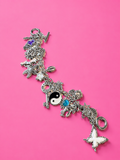 Stacked Silver Charm Bracelet